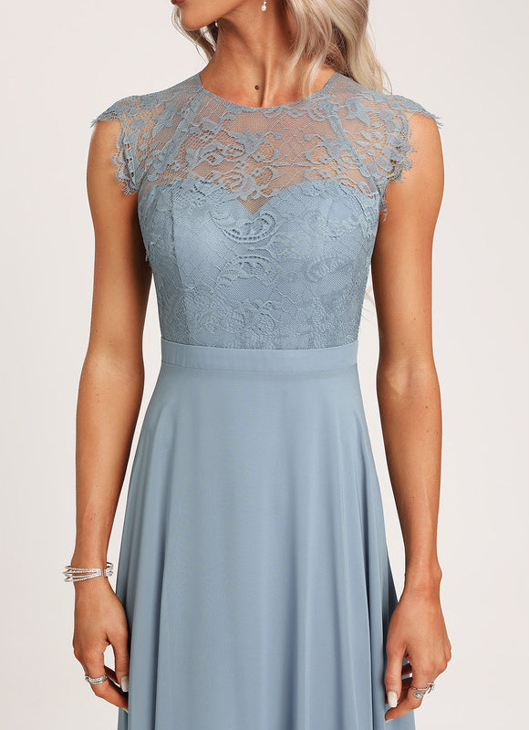 Robe Pastel Bleu Bonbon Demoiselle D'Honneur Élégante - gallery 6