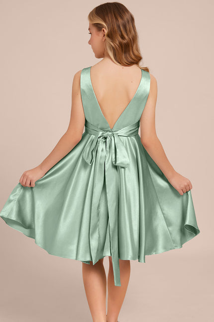 Robe Pastel Demoiselle D'Honneur Vert Menthe - gallery 5