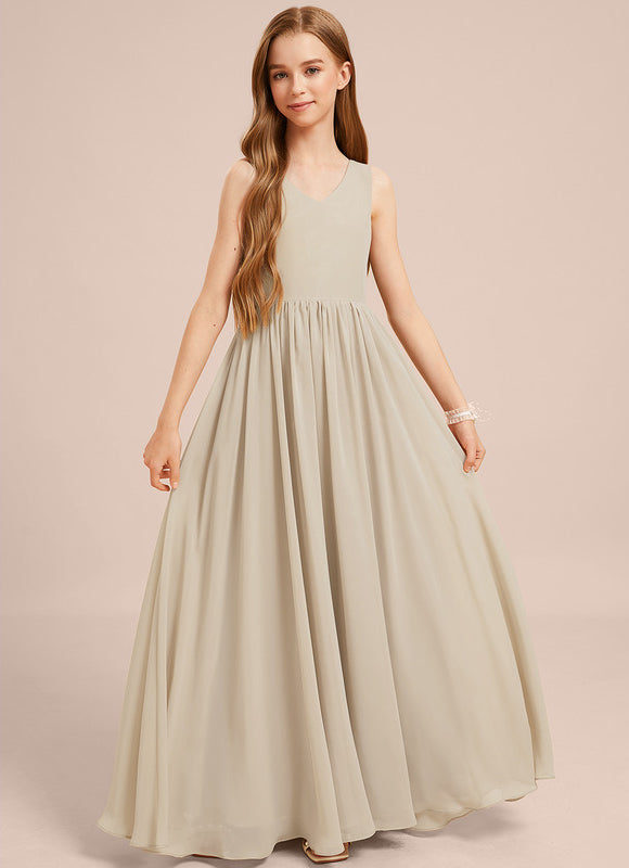 Robe Pastel Verte Mousseline Demoiselle D'Honneur - gallery 1