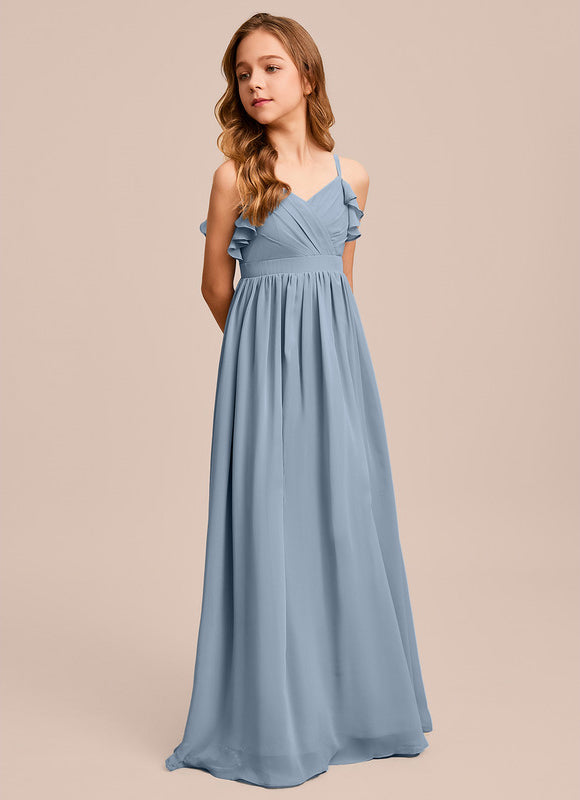 Robe Pastel Verte Col V Longueur Maxi - gallery 1