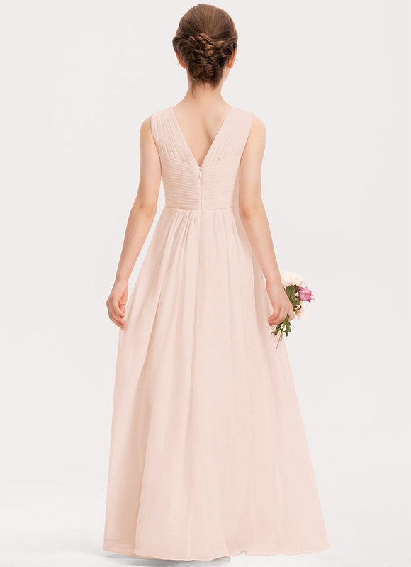 Robe Pastel Verte Col V Longueur Maxi - gallery 1
