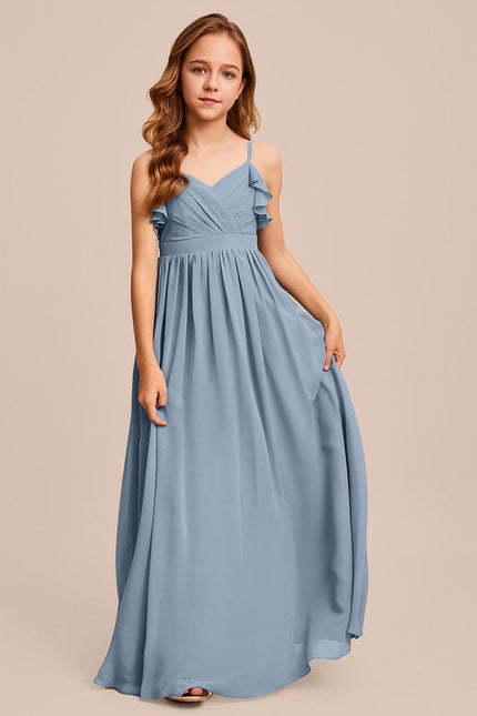 Robe Pastel Verte Col V Longueur Maxi