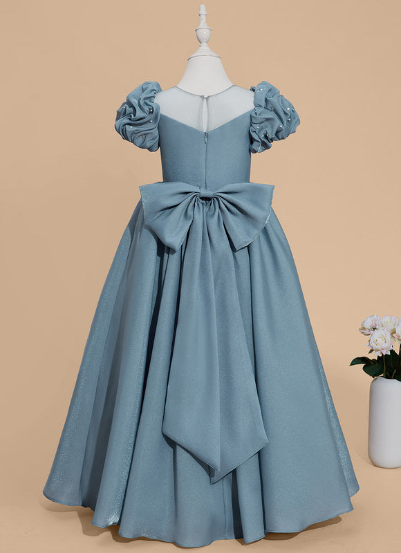 Robe Pastel Bleu Trapèze Col Rond - gallery 4