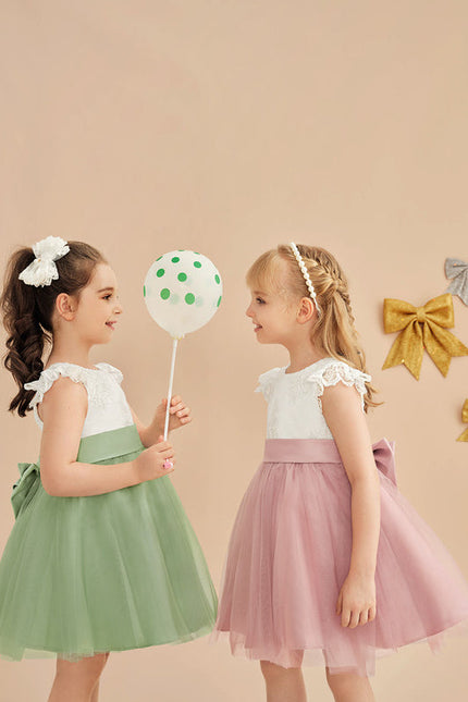 Robe Pastel Rose Fille Mariage Élégante - gallery 9