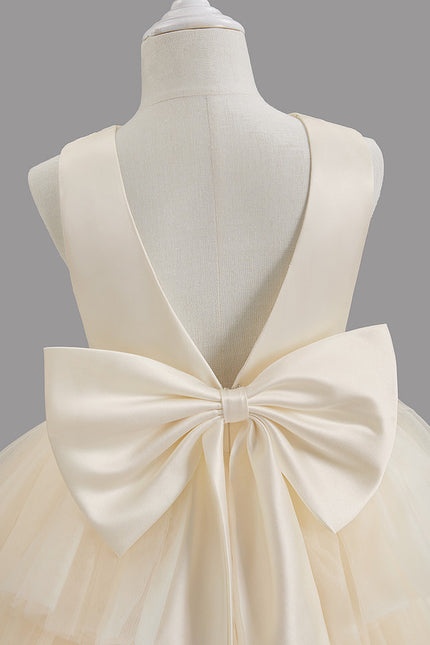 Robe Pastel Crème Demoiselle D'Honneur Princesse - gallery 4