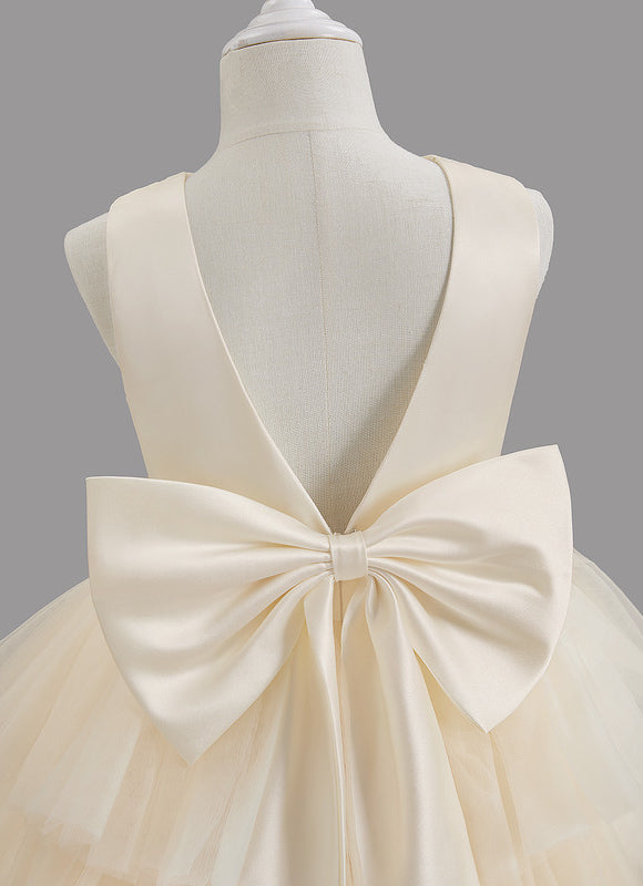Robe Pastel Crème Demoiselle D'Honneur Princesse - gallery 4