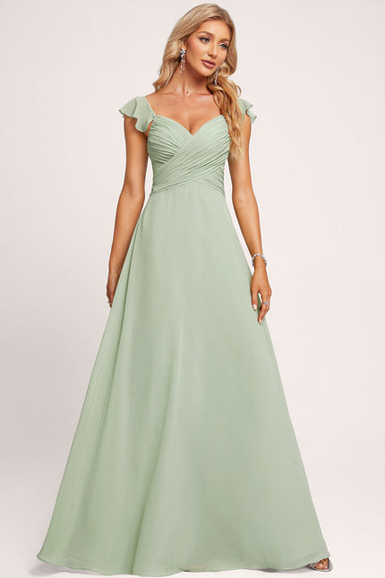 Robe Pastel Rose Demoiselle D'Honneur Élégante - gallery 2