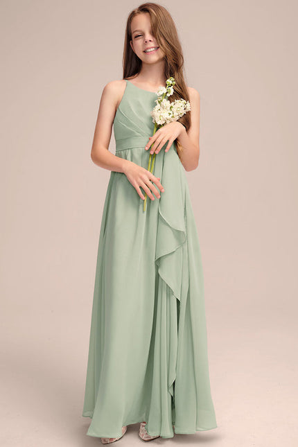 Robe Pastel Rose Demoiselle D'Honneur Volants - gallery 3