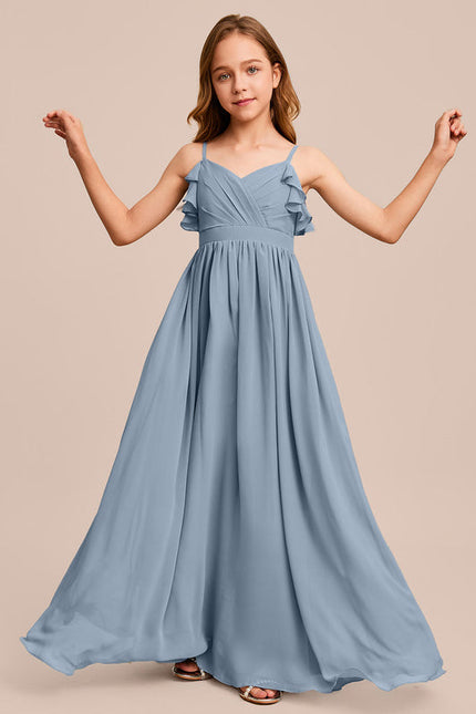 Robe Pastel Verte Col V Longueur Maxi - gallery 3