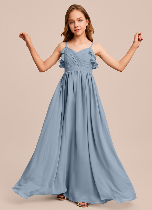 Robe Pastel Verte Col V Longueur Maxi - gallery 3