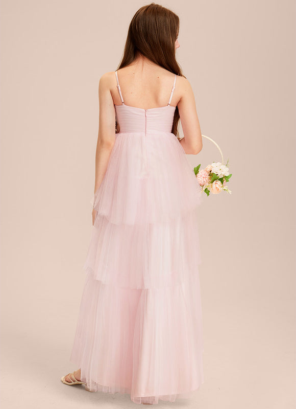Robe Pastel Dégradé Rose Pour Demoiselle D'Honneur - gallery 4