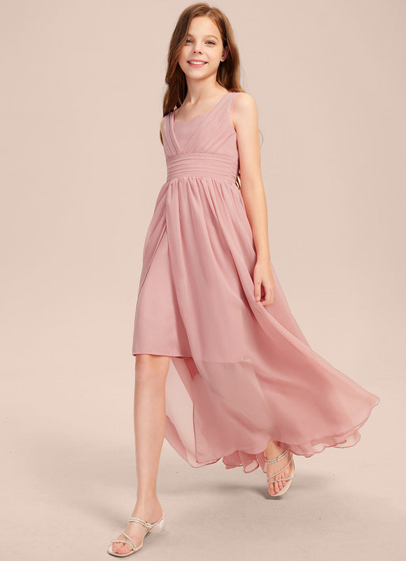 Robe Pastel Rose Col Cœur Trapèze
