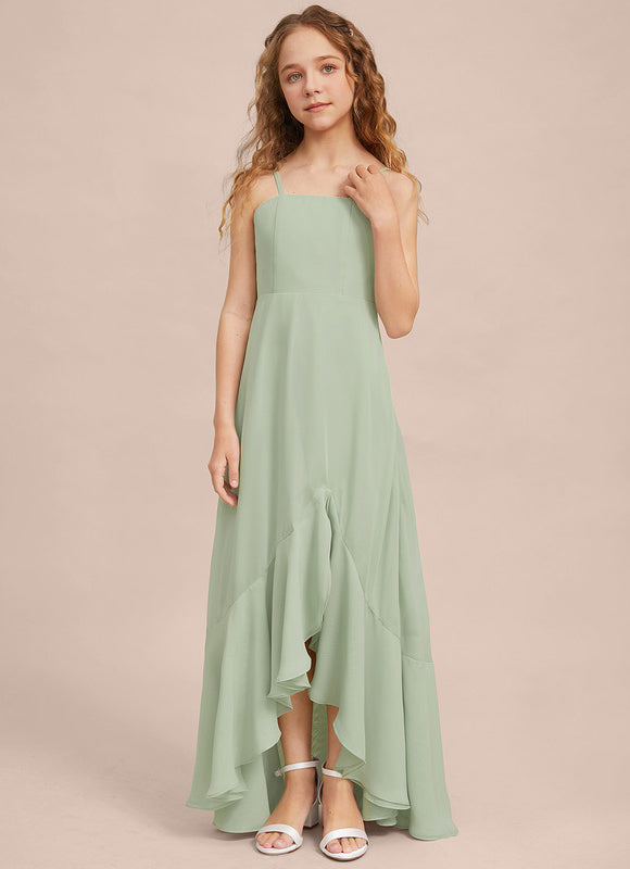 Robe Pastel Vert Mousseline Demoiselle D'Honneur - gallery 2