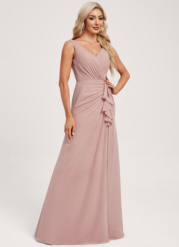 Robe Pastel Demoiselle D'Honneur Bleu Clair - gallery 2