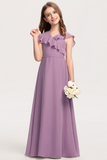 Robe Pastel Lilas Demoiselle D'Honneur Élégante - gallery 1