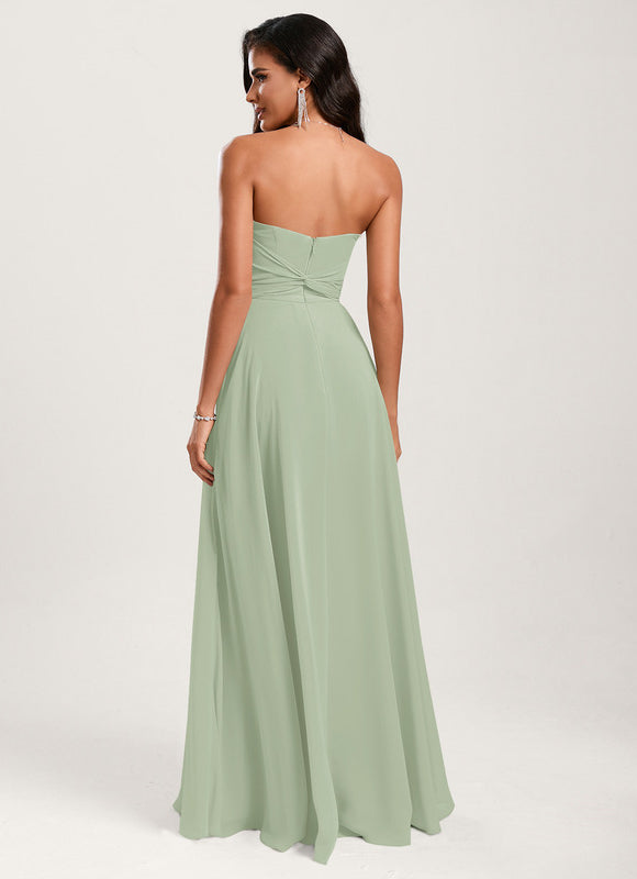 Robe Pastel Vert Émeraude Décolleté Cœur - gallery 7