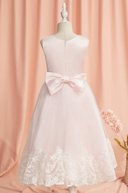 Robe Pastel Rose Dentelle Demoiselle D'Honneur - gallery 2