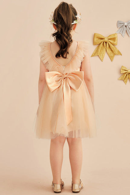 Robe Pastel Rose Demoiselle D'Honneur Tulle - gallery 5
