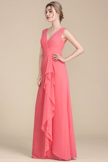 Robe Pastel Rose Demoiselle D'Honneur Élégante - gallery 3