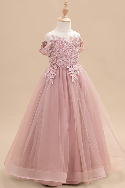 Robe Pastel Rose Fille Mariage Élégante - gallery 2