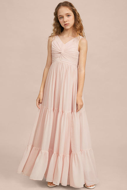 Robe Pastel Verte Col V Longueur Maxi - gallery 4
