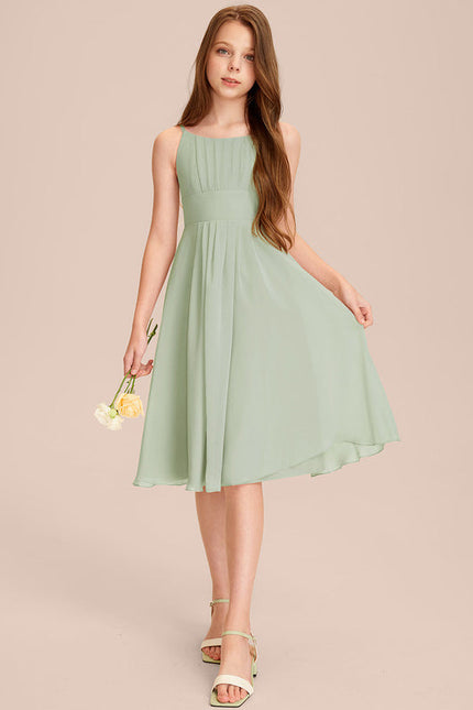 Robe Pastel Verte Demoiselle D'Honneur Junior - gallery 6