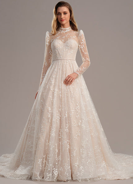 Robe Pastel Blanche Dentelle Traîne Longue