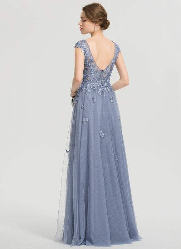 Robe Pastel Dégradé Bleu Col V Élégant - gallery 8