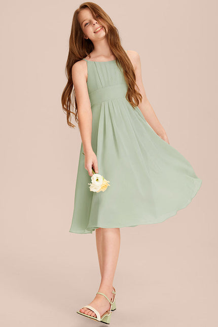 Robe Pastel Verte Demoiselle D'Honneur Junior - gallery 3