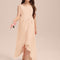 Robe Pastel Junior Rose Asymétrique Avec Volants