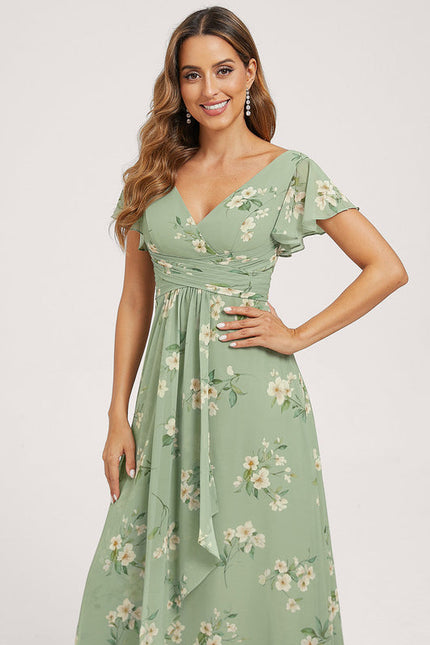 Robe Pastel Rose Demoiselle D'Honneur Élégante - gallery 4