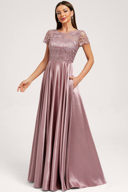 Robe Pastel Rose Demoiselle D'Honneur Satin