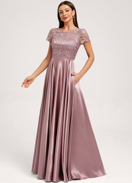 Robe Pastel Rose Demoiselle D'Honneur Satin