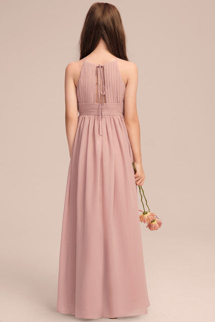 Robe Pastel Rose Demoiselle D'Honneur Trapèze - gallery 4