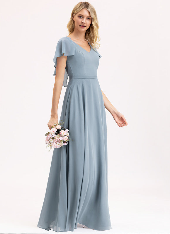 Robe Pastel Rose Demoiselle D'Honneur Élégante - gallery 2