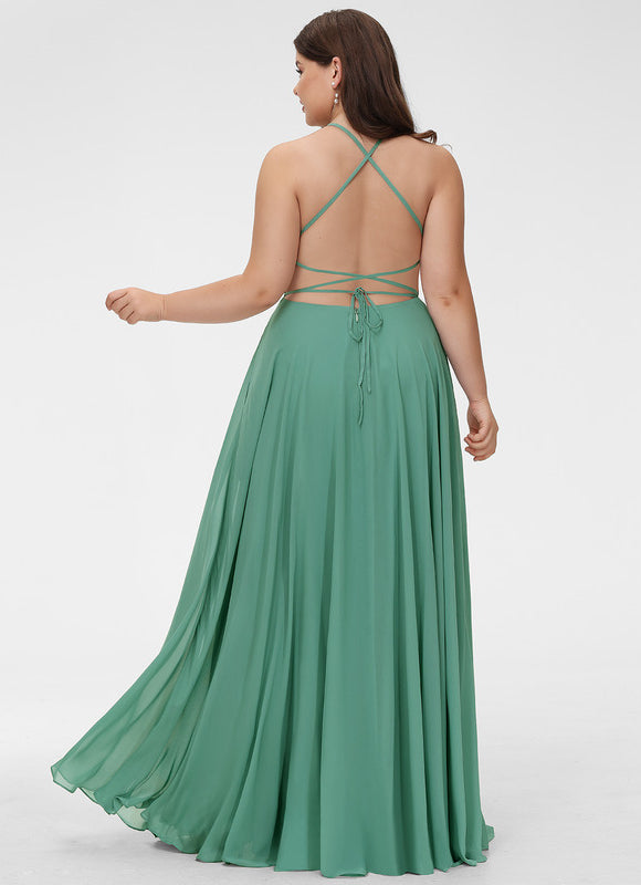 Robe Pastel Verte Trapèze Soirée Élégante - gallery 8