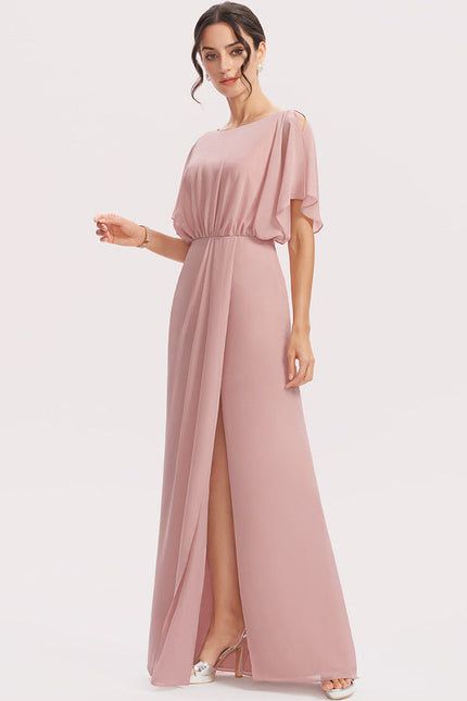 Robe Pastel Rose Demoiselle D'Honneur Fluide - gallery 4