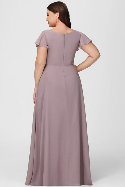 Robe Pastel Rose Demoiselle D'Honneur Élégante - gallery 5