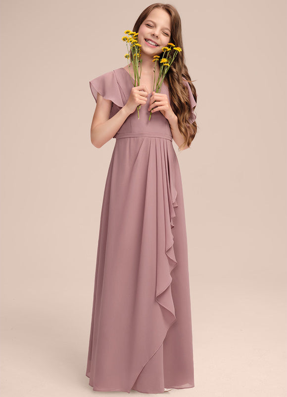Robe Pastel Demoiselle D'Honneur Bleu Clair - gallery 2