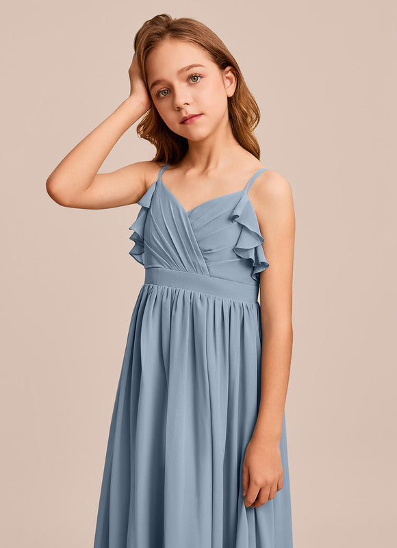 Robe Pastel Verte Col V Longueur Maxi - gallery 2
