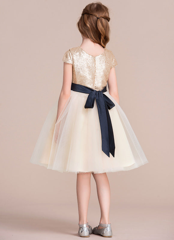 Robe Pastel Crème Trapèze Mariage Fille - gallery 2