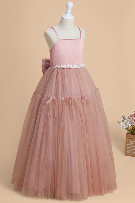 Robe Pastel Rose Demoiselle D'Honneur Tulle - gallery 3