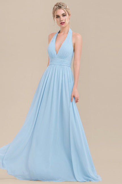 Robe Pastel Rose Trapèze Longueur Ras Du Sol