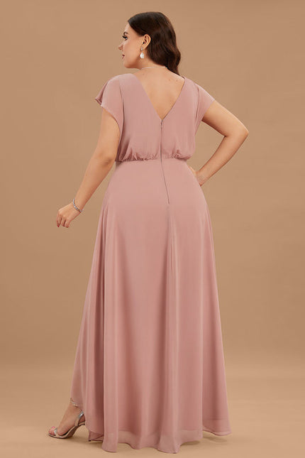 Robe Pastel Verte Col V Asymétrique - gallery 5