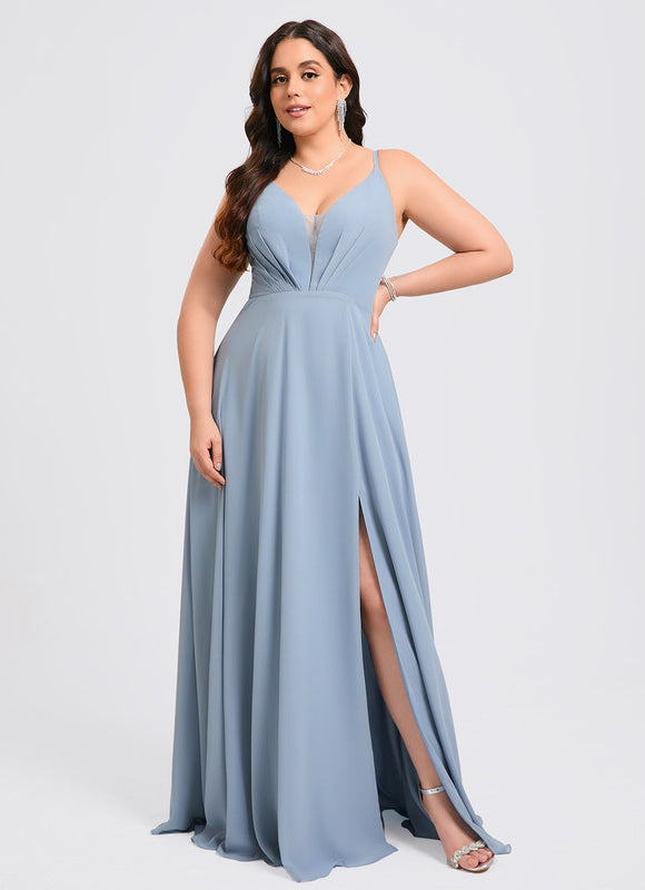 Robe Pastel Demoiselle D'Honneur Bleu Clair - gallery 9