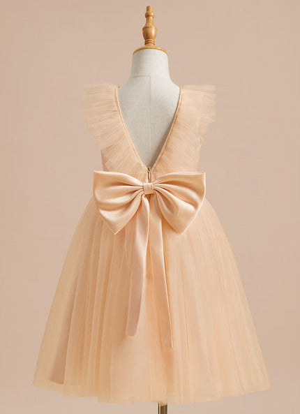 Robe Pastel Rose Demoiselle D'Honneur Tulle