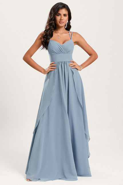 Robe Pastel Rose Demoiselle D'Honneur Élégante - gallery 3