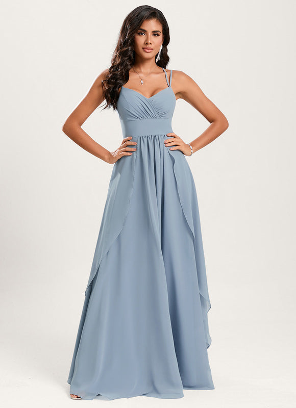 Robe Pastel Rose Demoiselle D'Honneur Élégante - gallery 3