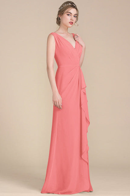 Robe Pastel Rose Demoiselle D'Honneur Élégante - gallery 5