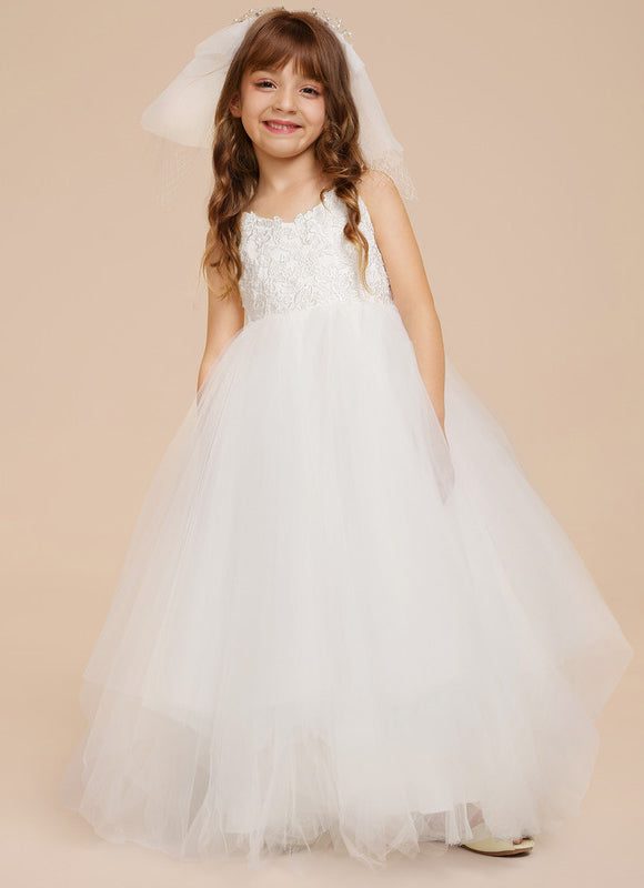 Robe Pastel Blanche Demoiselle D'Honneur Long. - gallery 2